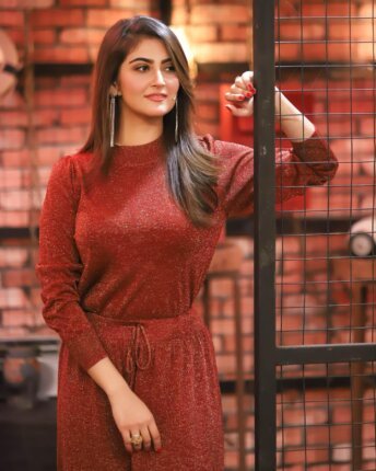 Hiba Bukhari in Red